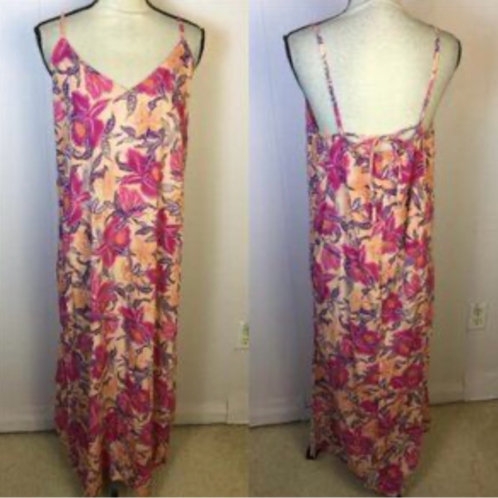 Old Navy Floral Maxi Dress - Pink and Purple - Picture 2 of 11